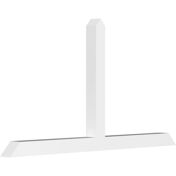Ekena Millwork Portland Architectural Grade PVC Gable Bracket, 72"W x 39"H x 4"D x 4"F, 13/12 Pitch GBP072X39X0404POR00 - main